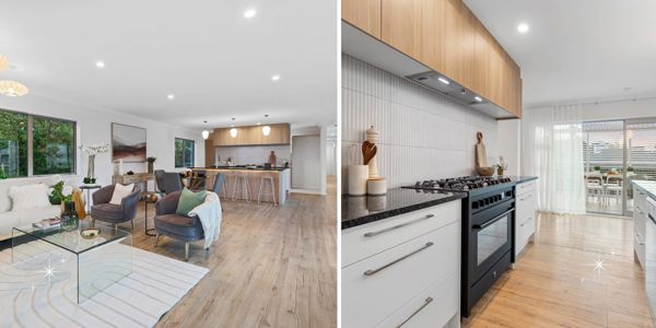 Open plan kitchen and living renovation