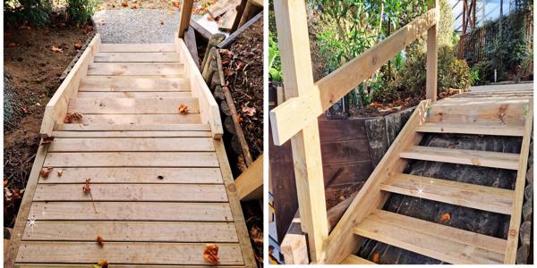 Timber Stairs - Before and After - Repair Services