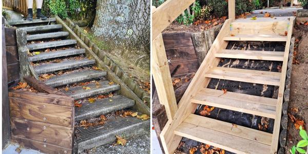 Before and After Timber Stairs Upgrade