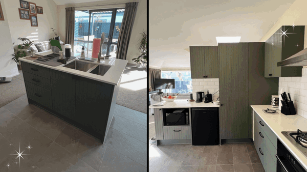 Kitchen island modern layout