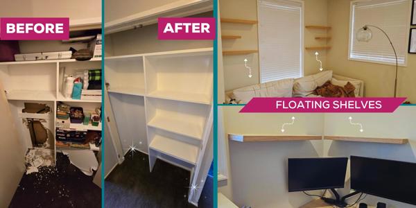 Storage and floating shelves solutions